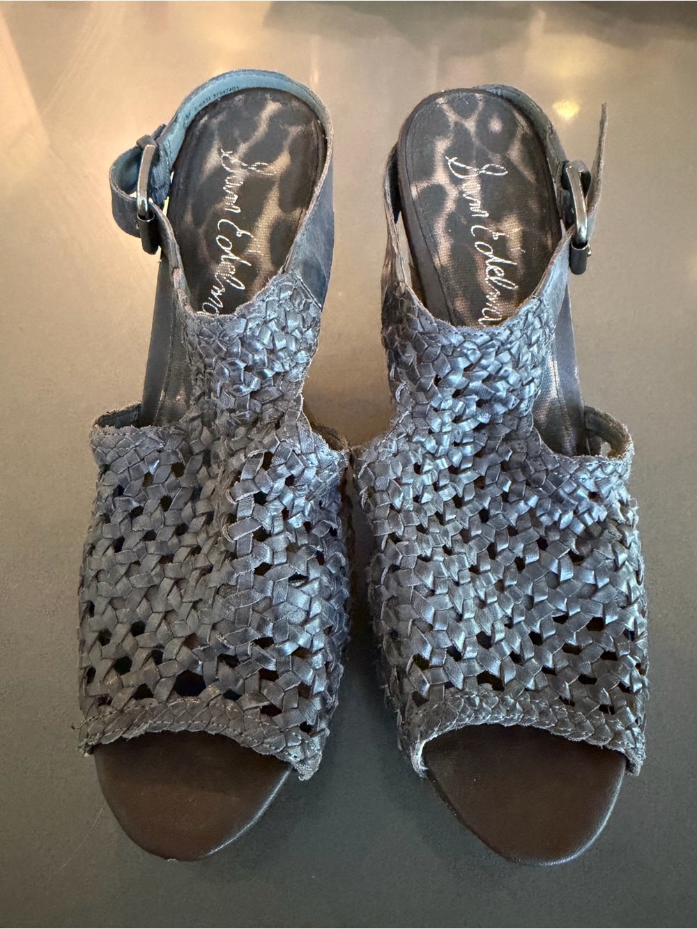 Sam Edelman Woven Slingback Sandals — Brown